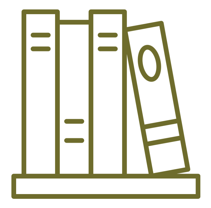 Illustrated icon of 4 books
