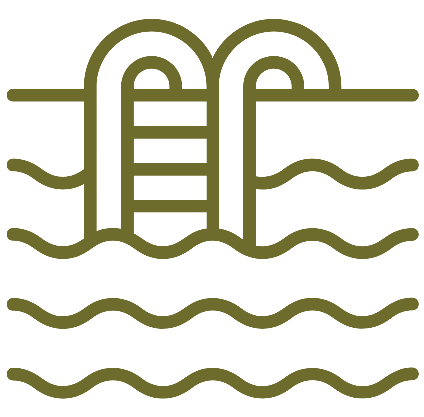 Illustrated icon showing swimming pool