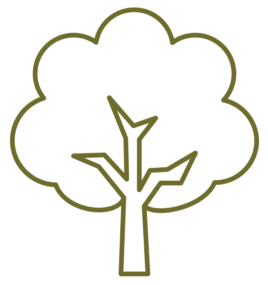 Illustrated icon showing tree
