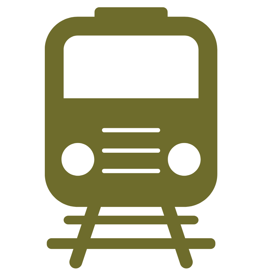 Illustrated icon of a train