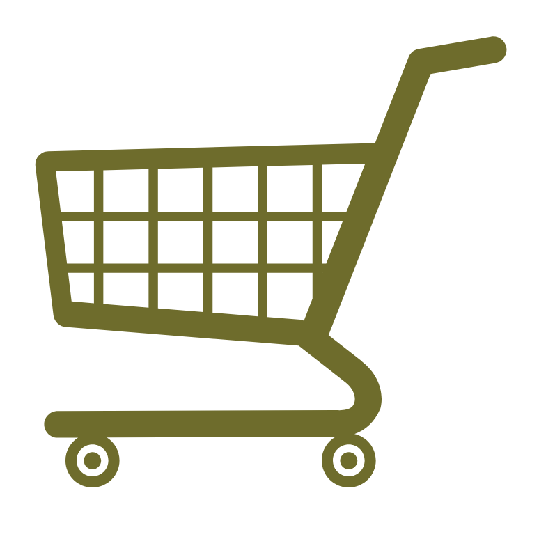 Illustrated icon of shopping trolley